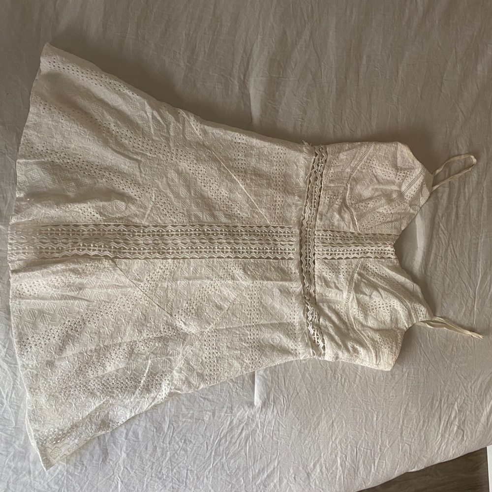 beautiful white lace mini dress